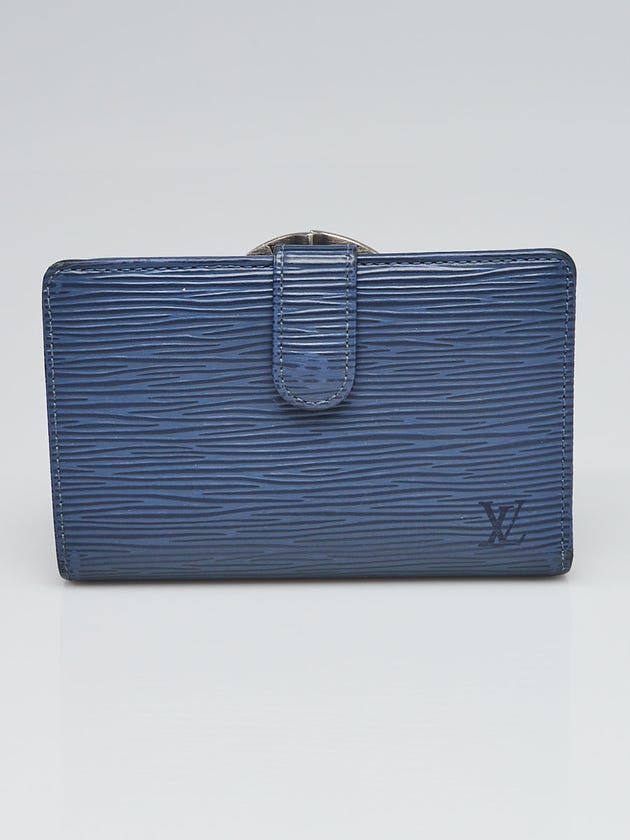 Louis Vuitton Myrtille Blue Epi Leather Porte Feuille Vienoise French Purse Wallet