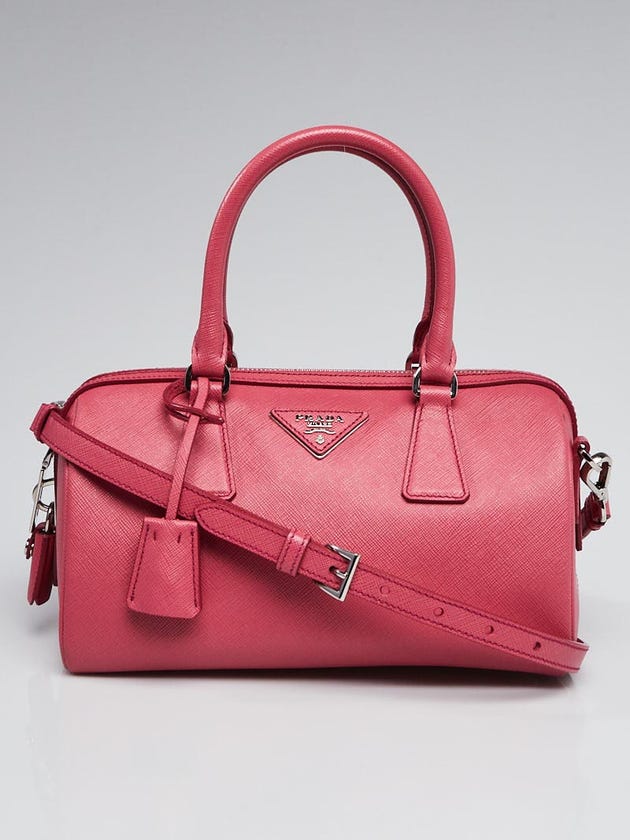 Prada Peonia Saffiano Lux Leather Bowling Bag BL845Y