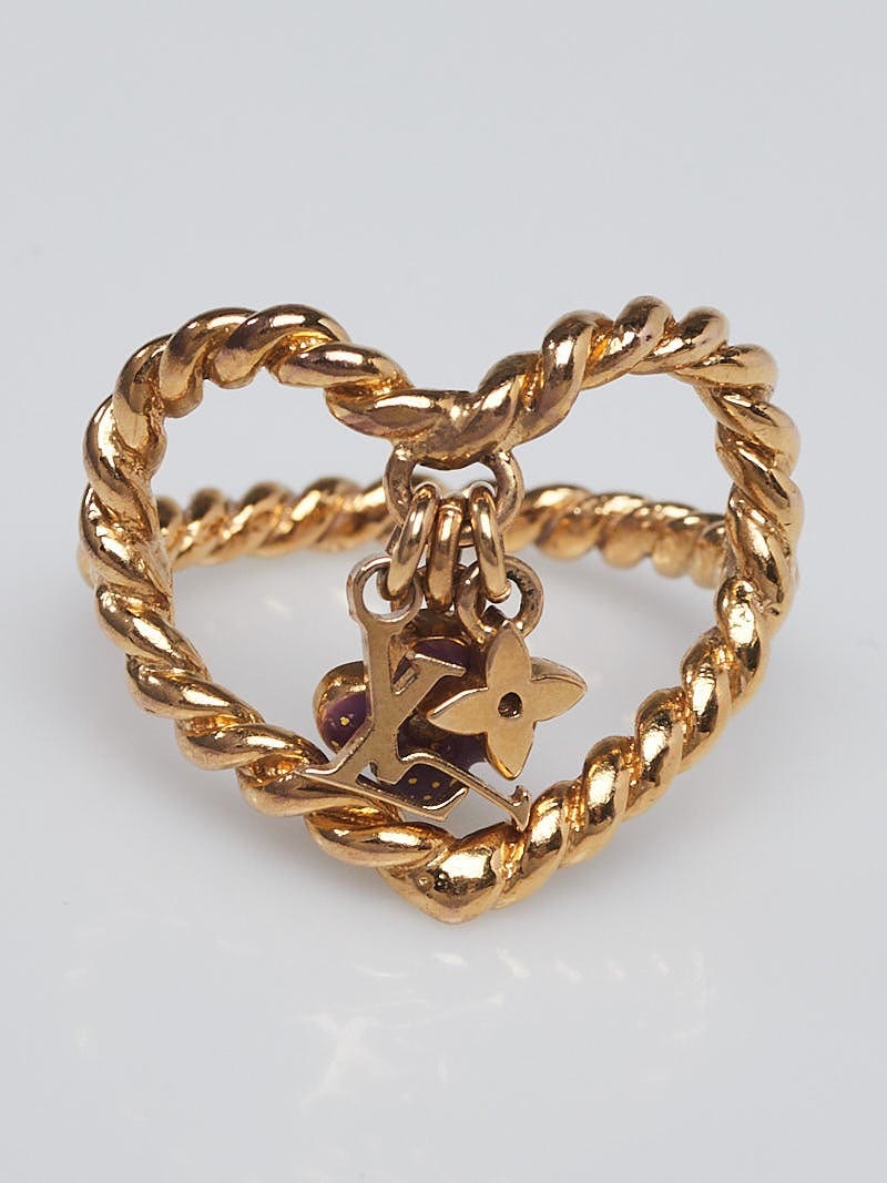 Louis Vuitton My LV Chain Ring Gold Metal. Size S