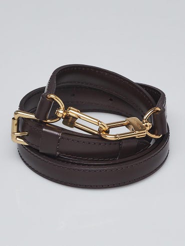Louis Vuitton 16mm Black Leather Adjustable Strap - Yoogi's Closet