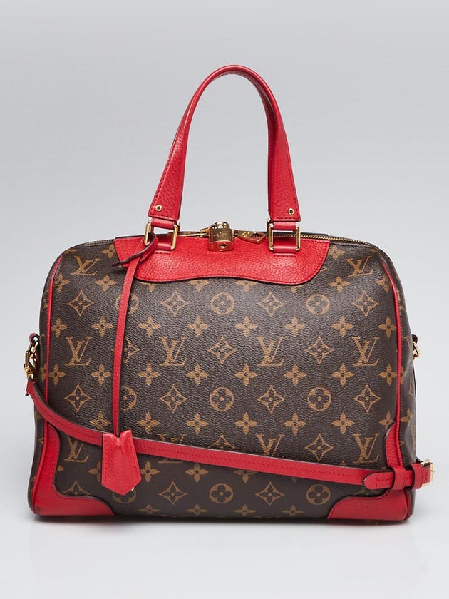 Louis Vuitton Cerise Leather and Monogram Canvas Retiro NM Bag