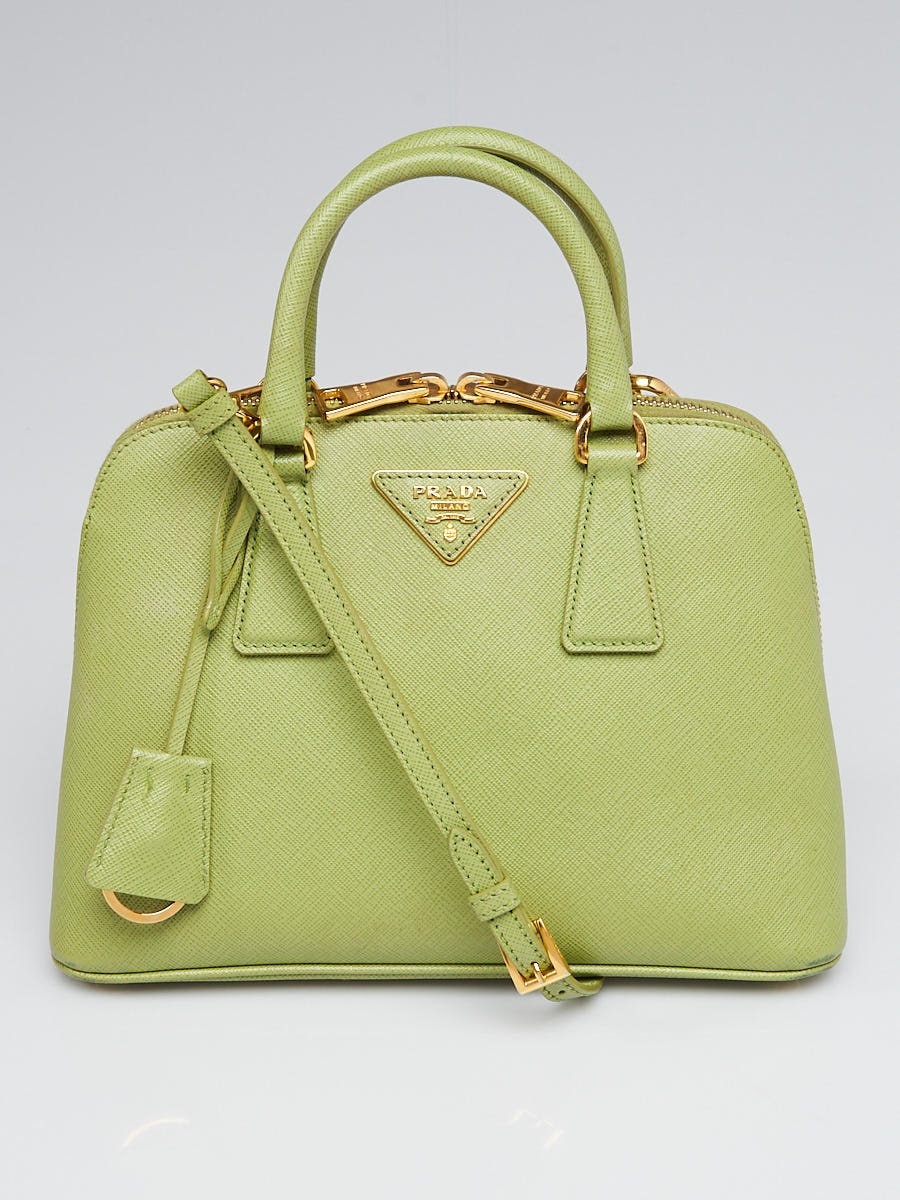 Prada Green Saffiano Leather Small Promenade Bag BL0838 Yoogi s