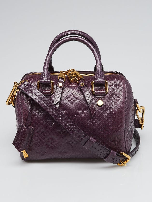 Louis Vuitton Aube Python Speedy Bandouliere 20 Bag w/Strap