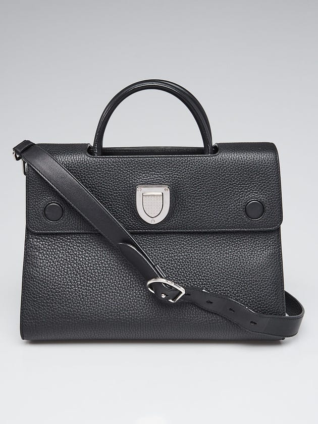 Christian Dior Black Pebbled Leather Medium Diorever Bag