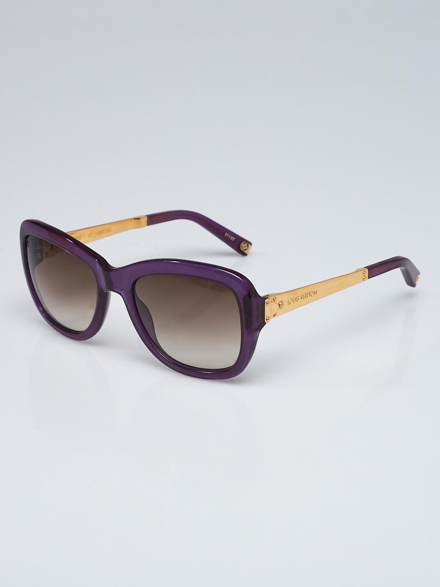 LOUIS VUITTON Purple Speckling Acetate Frame Soupcon GM Sunglasses