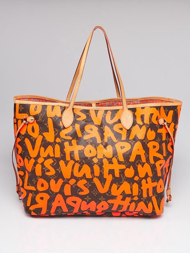 Louis Vuitton Limited Edition Orange Stephen Sprouse Graffiti Neverfull GM Bag