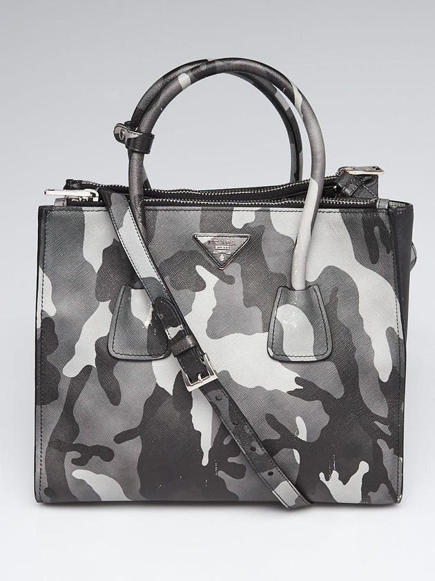Prada Marmo Camouflage Print Saffiano Soft Leather Tote Bag B2619P