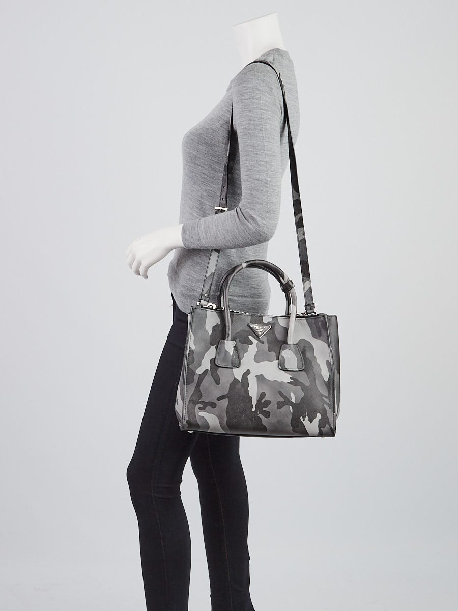 Prada Marmo Camouflage Print Saffiano Soft Leather Tote Bag B2619P