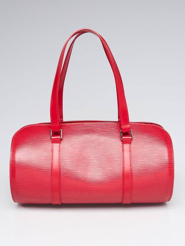 Louis Vuitton Red Epi Leather Soufflot Bag w/Accessories Pochette