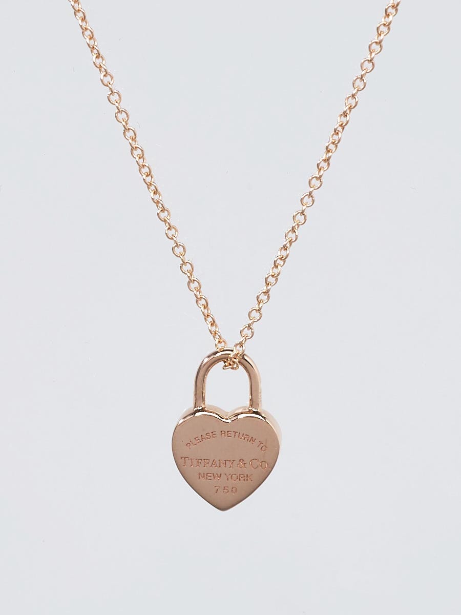 18ct Yellow gold Tiffany & Co Return to Tiffany heart tag necklace -  Jewellery Finder & Co Ltd