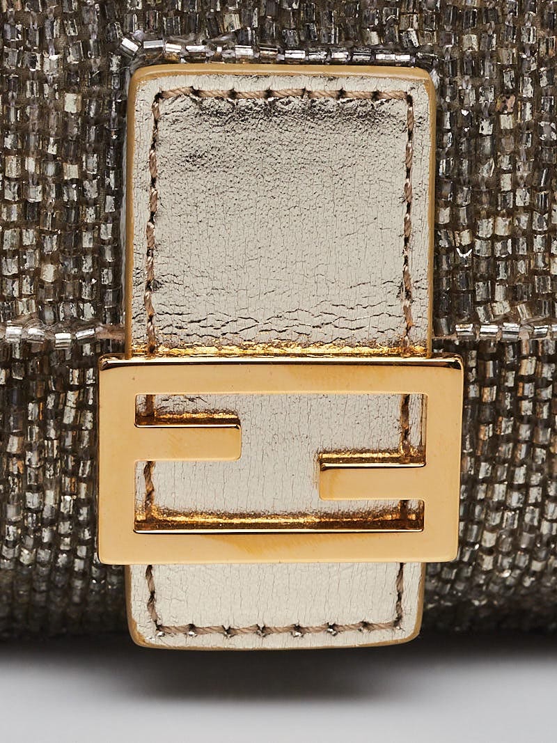 Fendi Gold/Silver Sequin Baguette Bag - Yoogi's Closet