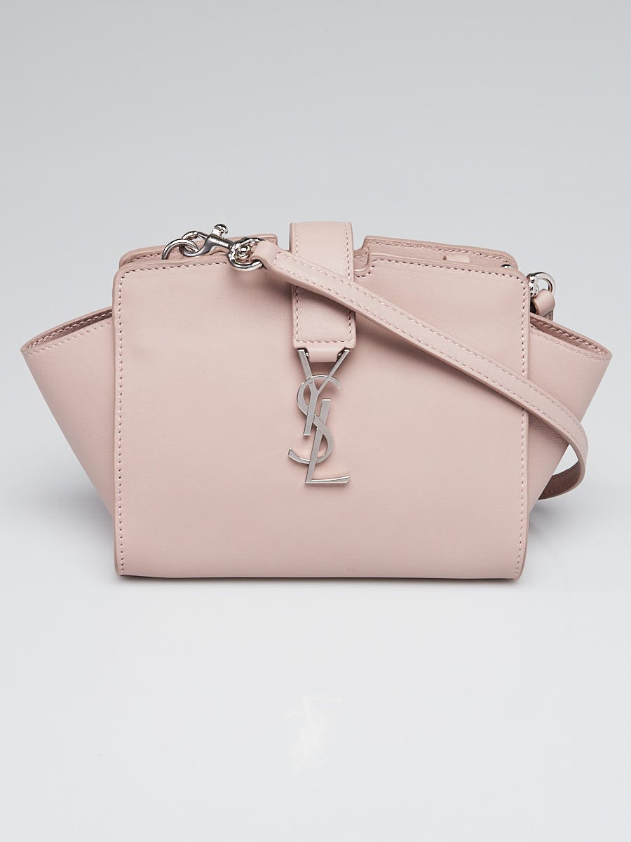 Saint Laurent Pink Calfskin Leather Small Monogram Cabas Bag