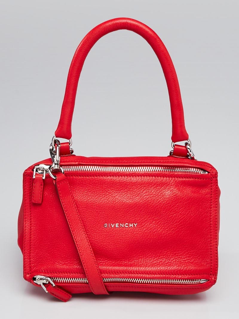 Givenchy Red Sugar Goatskin Leather Small Pandora Bag - Yoogi's Closet