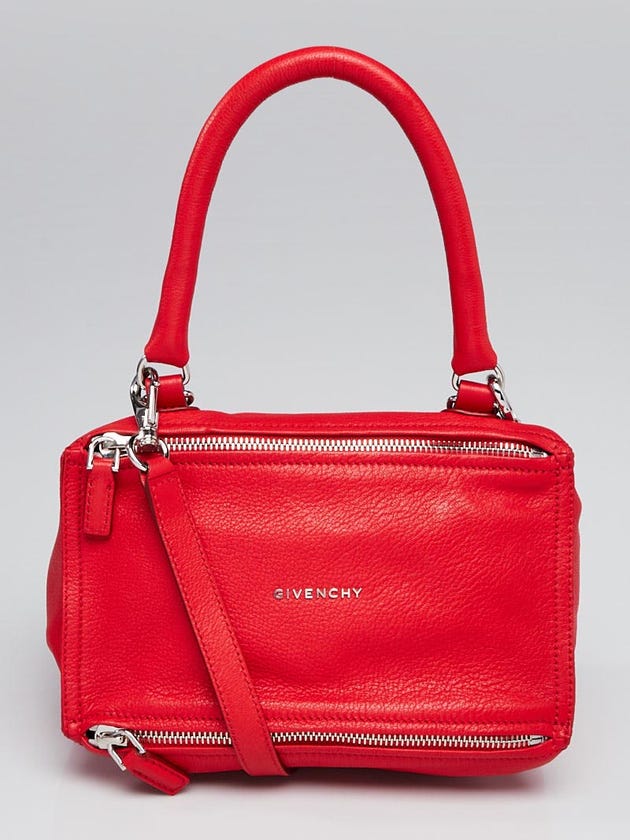 Givenchy Red Sugar Goatskin Leather Small Pandora Bag