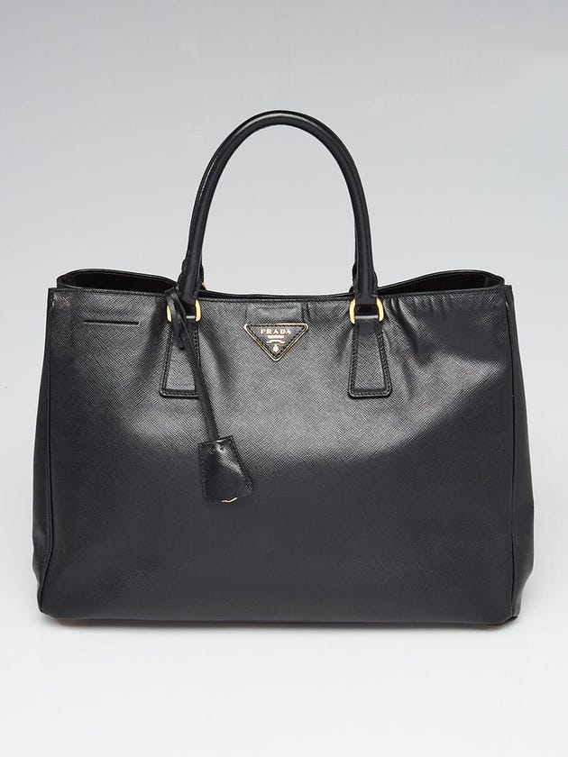 Prada Black Saffiano Lux Leather Large Tote Bag