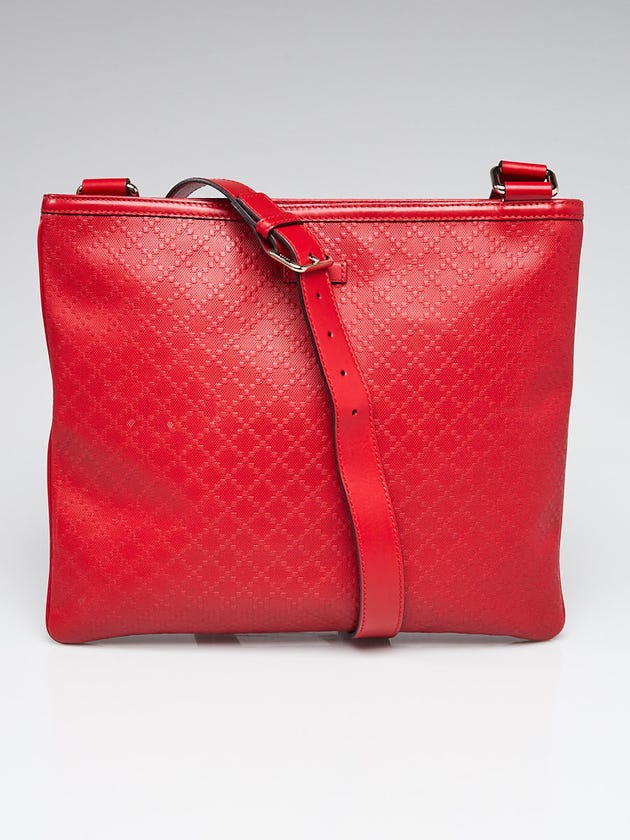 Gucci Red Diamante Leather Messenger Bag