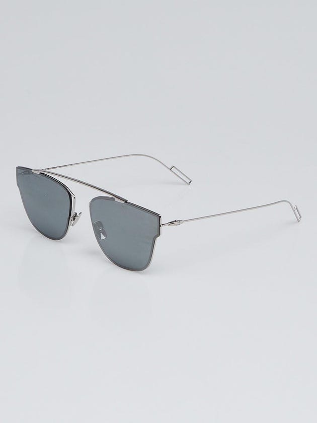 Christian Dior Silvertone Metal So Real Brow Bar Sunglasses