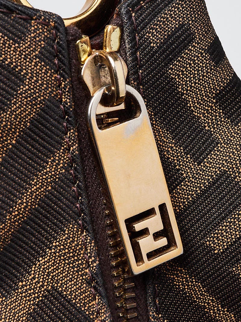 Fendi Black Zucca Print Canvas Large Mia Shoulder Bag 8BR616