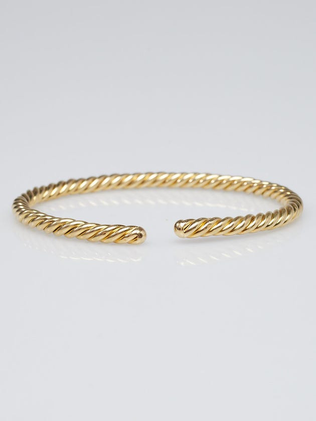 David Yurman 18k Yellow Gold Petit Precious Cable Bracelet