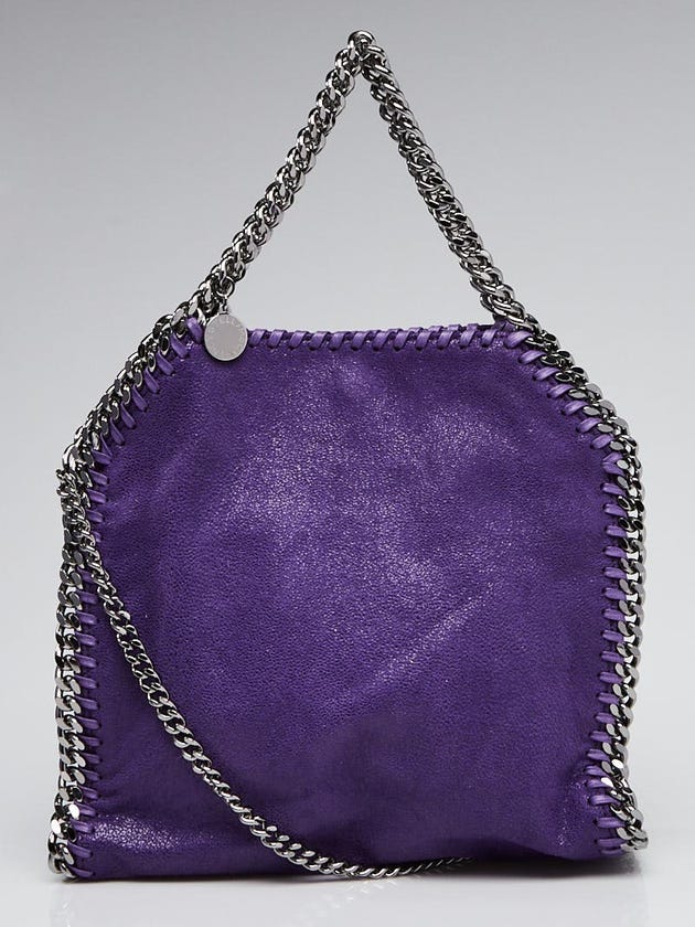 Stella McCartney Bright Purple Shaggy Dear Faux Leather Mini Falabella Bag