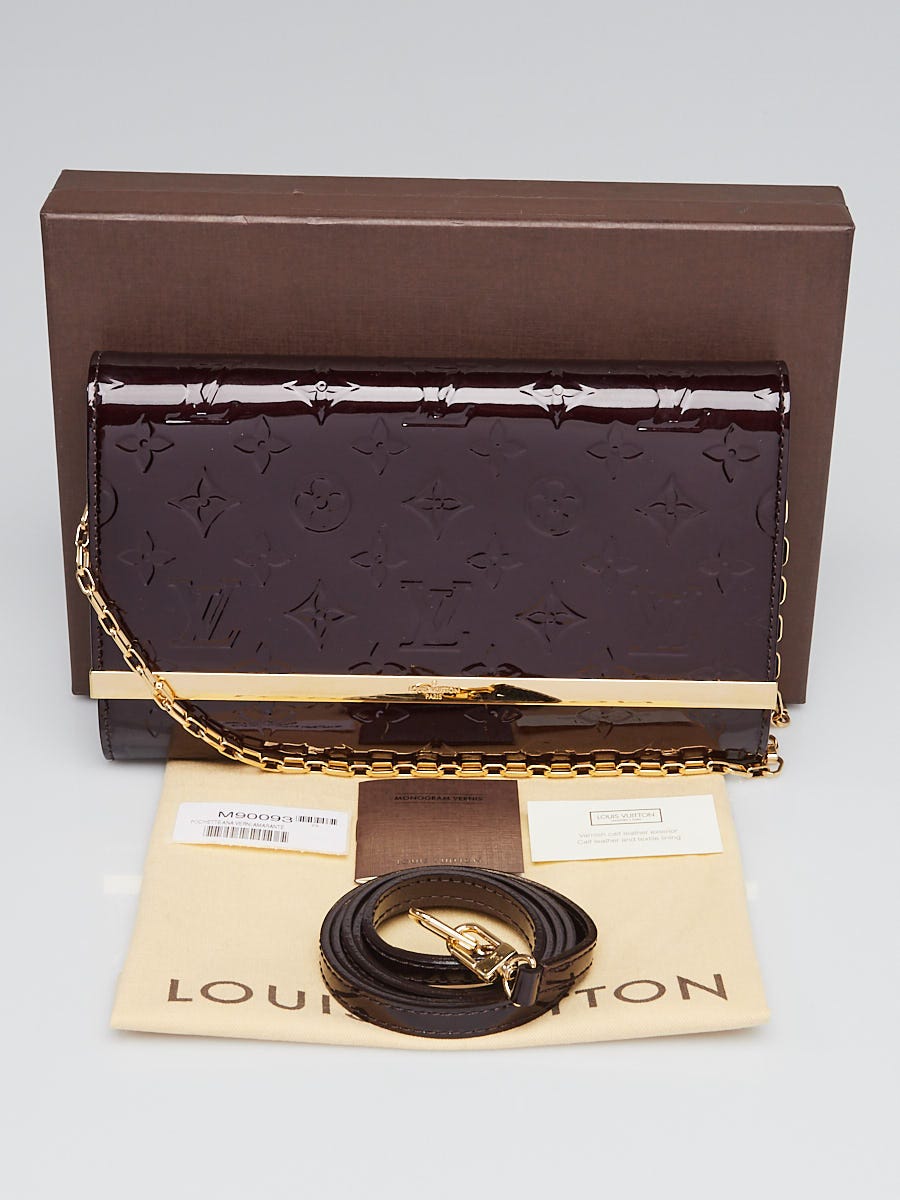 Louis Vuitton Amarante monogram vernis rossmore clutch Dark red Patent  leather ref.37365 - Joli Closet