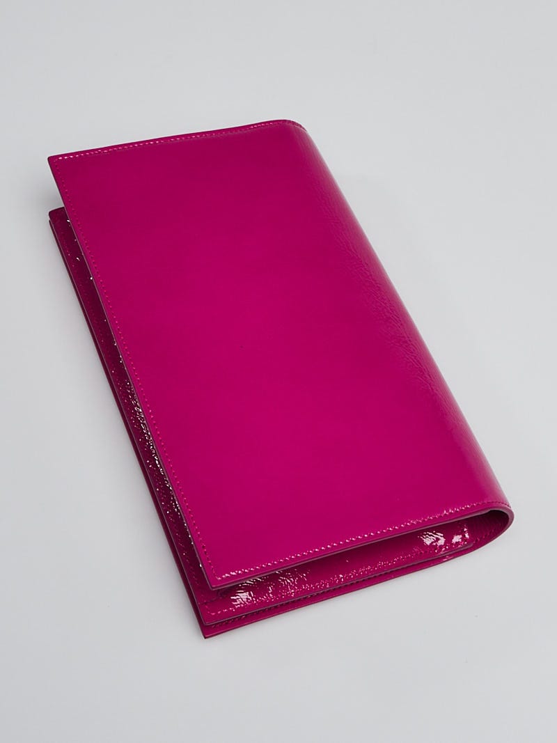 Yves Saint Laurent Pink Patent Leather Kate Clutch Bag