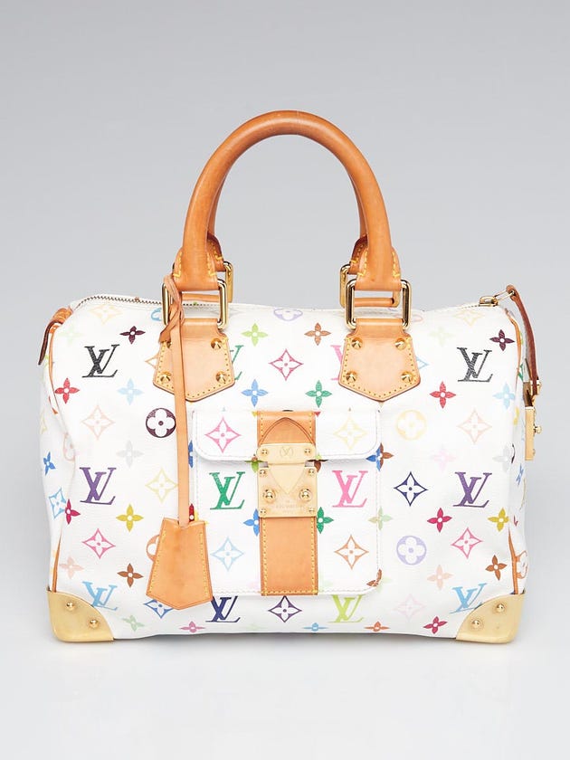 Louis Vuitton White Monogram Multicolore Speedy 30 Bag