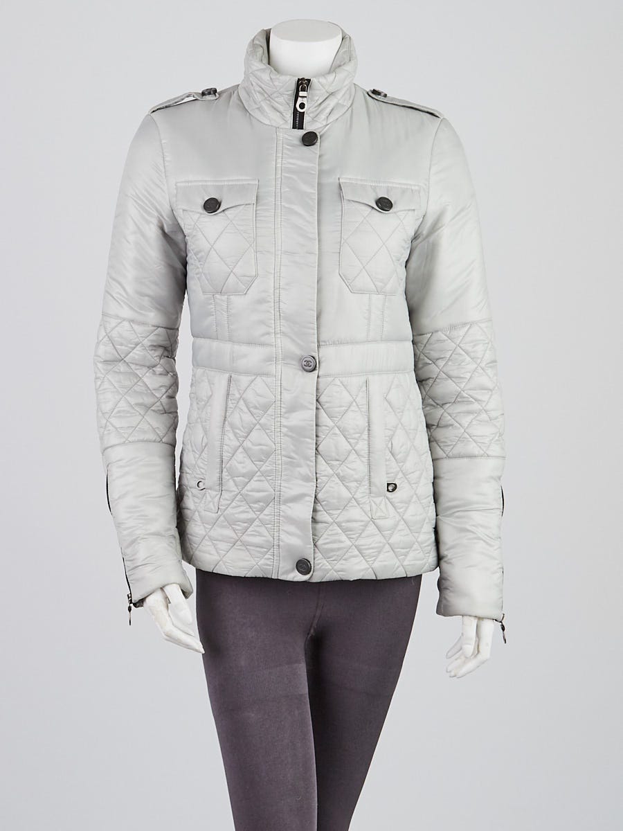 Chanel white puffer jacket on sale