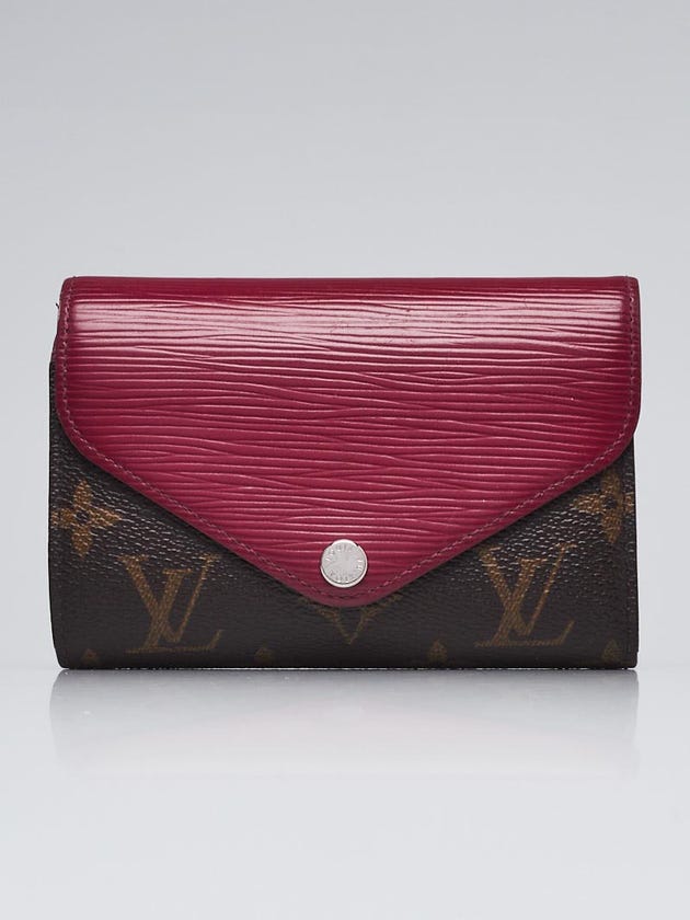 Louis Vuitton Fuchsia Epi Leather and Monogram Canvas Marie-Lou Compact Wallet