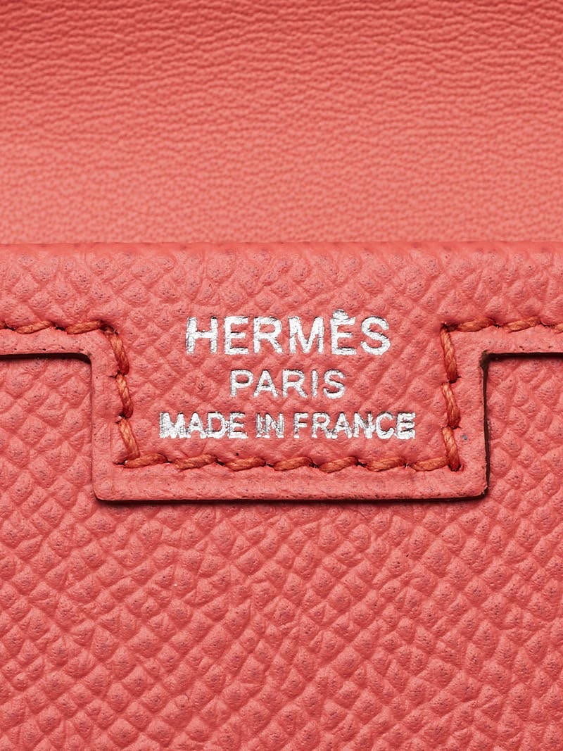 Hermes Flamingo Epsom Leather Jige Elan 29 Clutch Bag - Yoogi's Closet