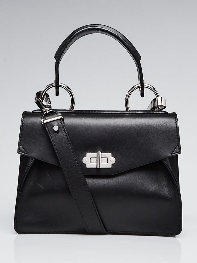 Proenza Schouler Black Leather Hava Top Handle Medium Bag 