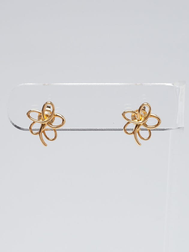 Tiffany & Co. 18k Yellow Gold Flower Stud Earrings