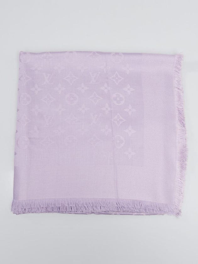 Louis Vuitton Lavender Monogram Silk/Wool Shawl