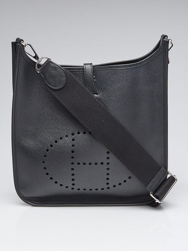Hermes Black Epsom Leather Evelyne PM III Bag