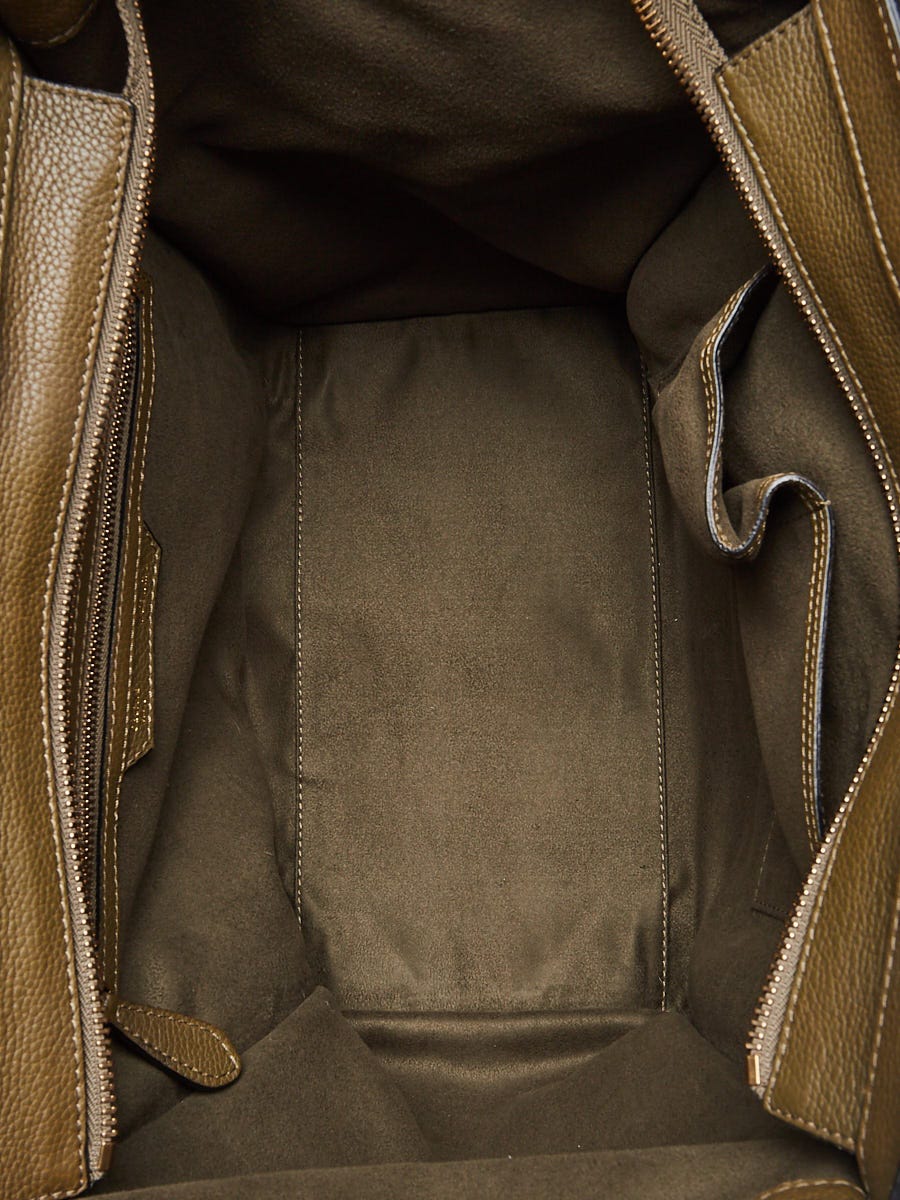 Celine Jungle Drummed Calfskin Leather Mini Luggage Tote Bag