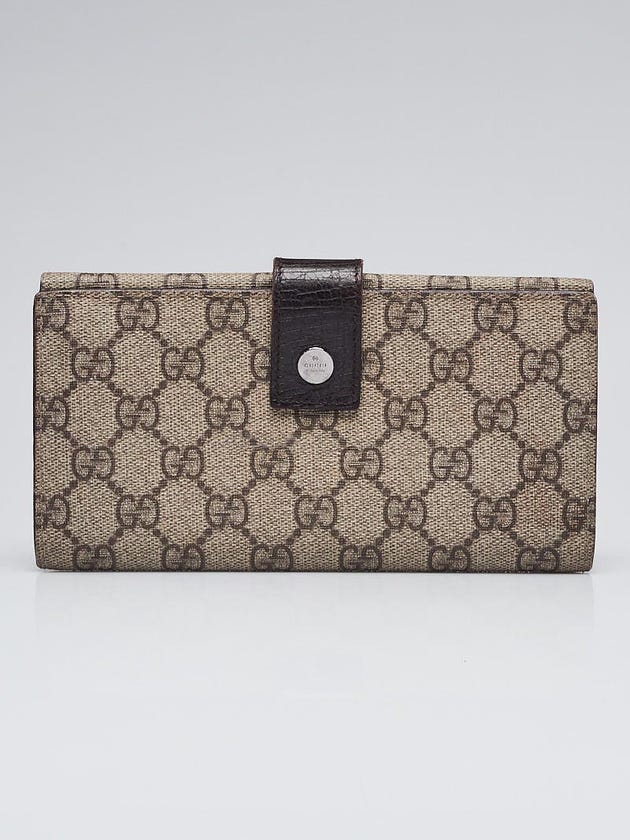 Gucci Beige GG Coated Canvas Continental Flap Wallet