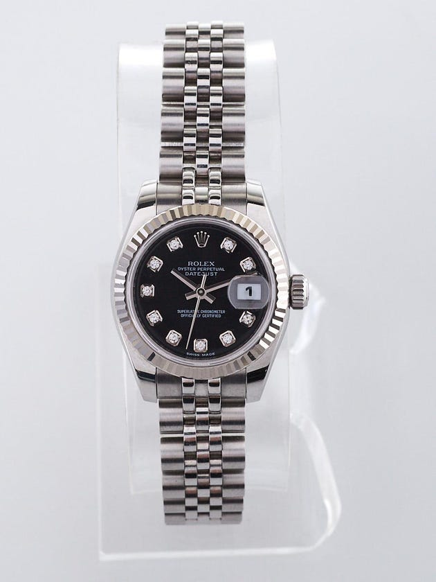 Rolex Stainless Steel and Diamonds Jubilee 26mm Datejust Watch