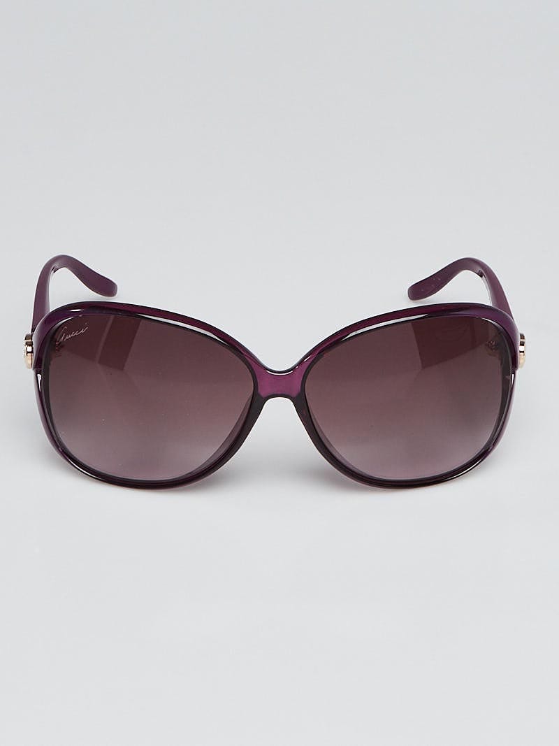 Gucci Purple Acetate Frame Oversized Sunglasses-3525 | Yoogi's Closet