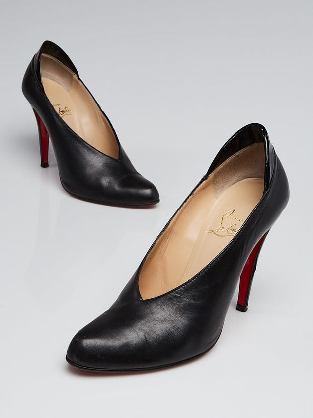 Christian Louboutin Black Leather Hung Up Pumps Size 9/39.5