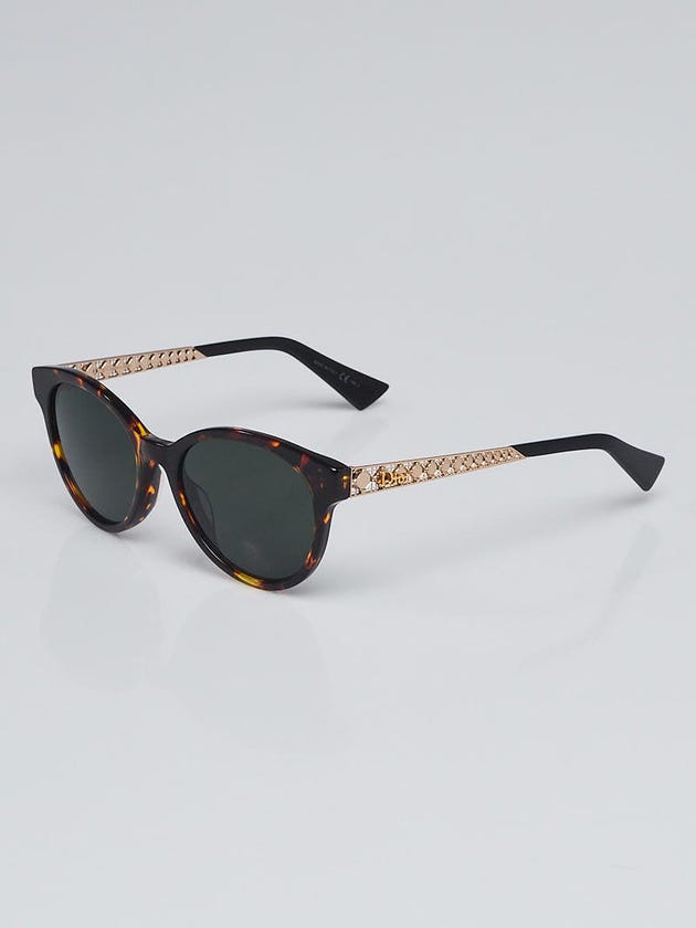 Christian Dior Brown Tortoise Shell Acetate Diorama7 Sunglasses 2IKQT