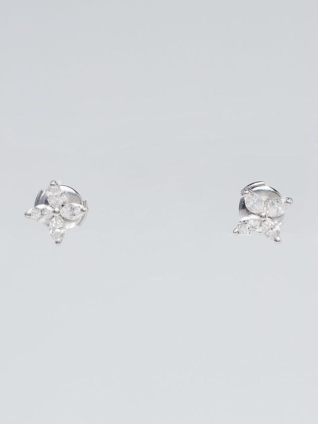 Tiffany & Co. Platinum and Diamond Victoria Flower Stud Earrings