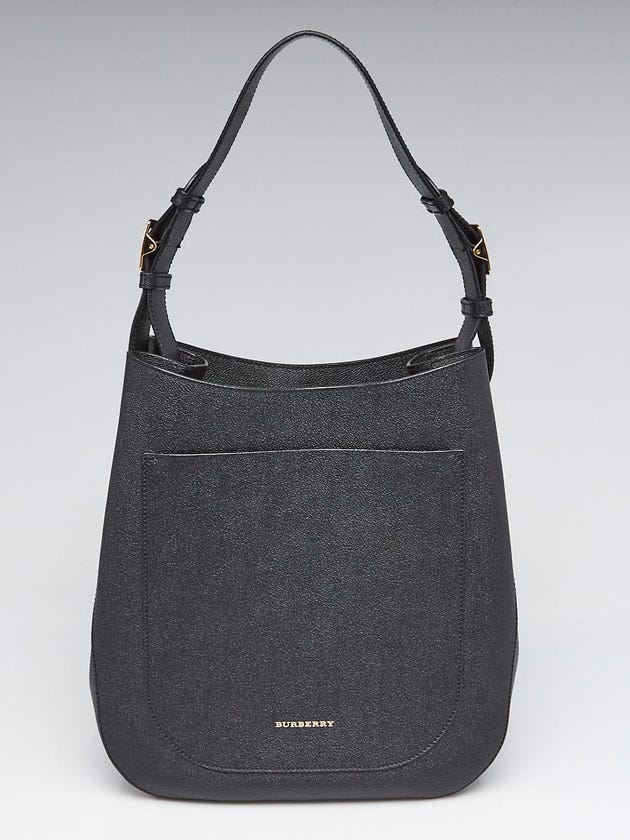 Burberry Black Pebbled Leather Elmstone Shoulder Bag
