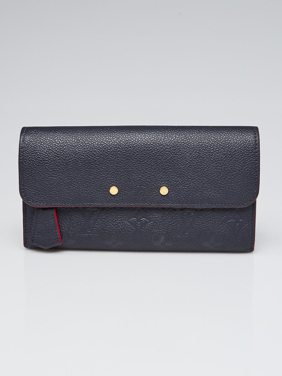 Louis Vuitton Marine Rouge Monogram Empreinte Leather Pont Neuf Wallet -  Yoogi's Closet