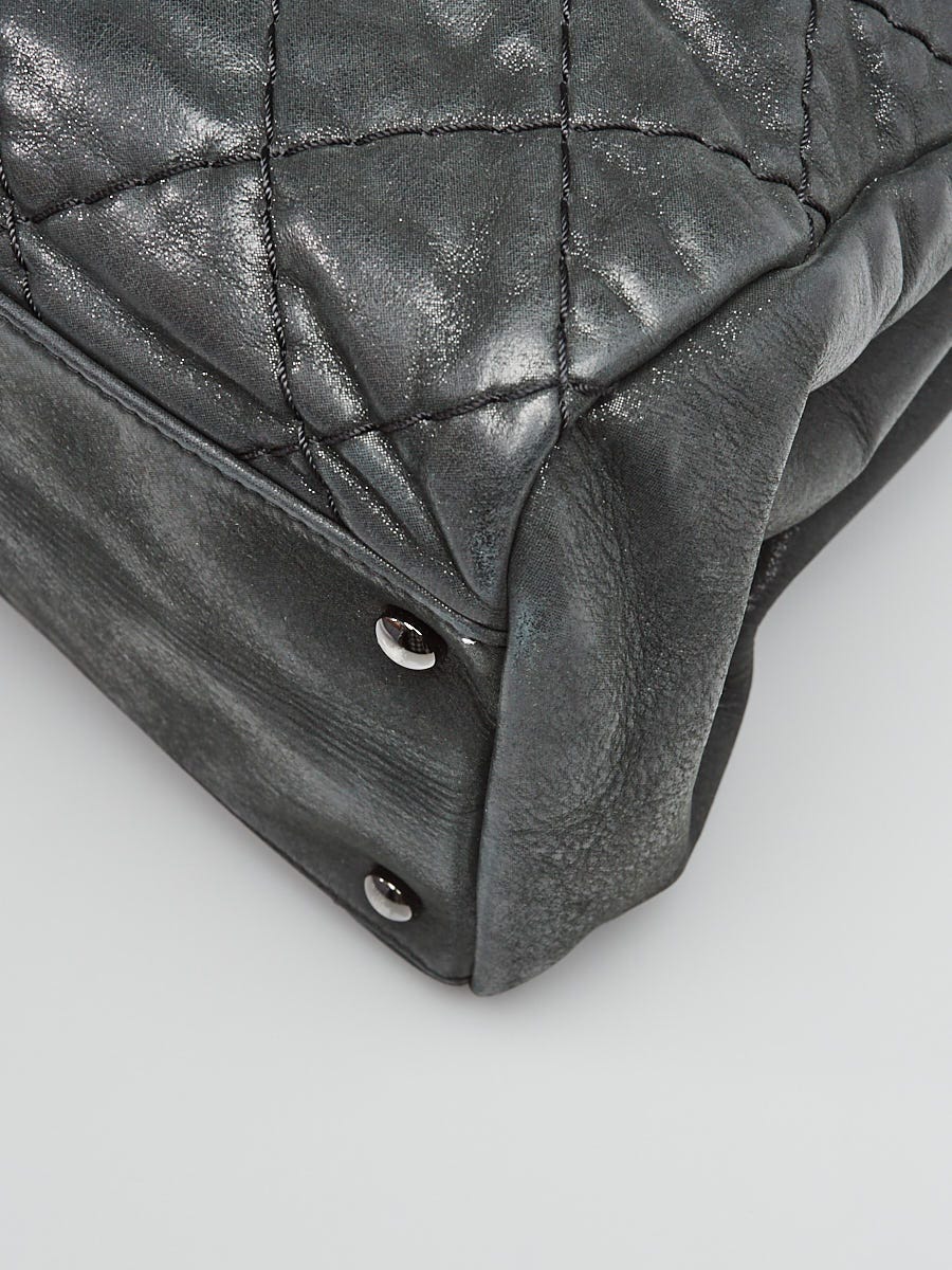 Chanel Black Leather Lux Ligne Accordion Flap Bag - Yoogi's Closet