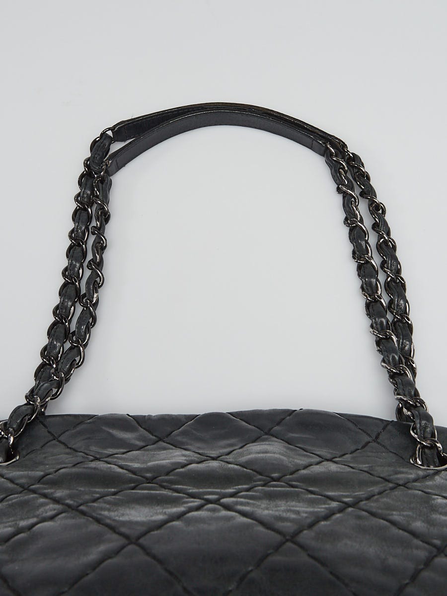 Chanel Black Leather Lux Ligne Accordion Flap Bag - Yoogi's Closet