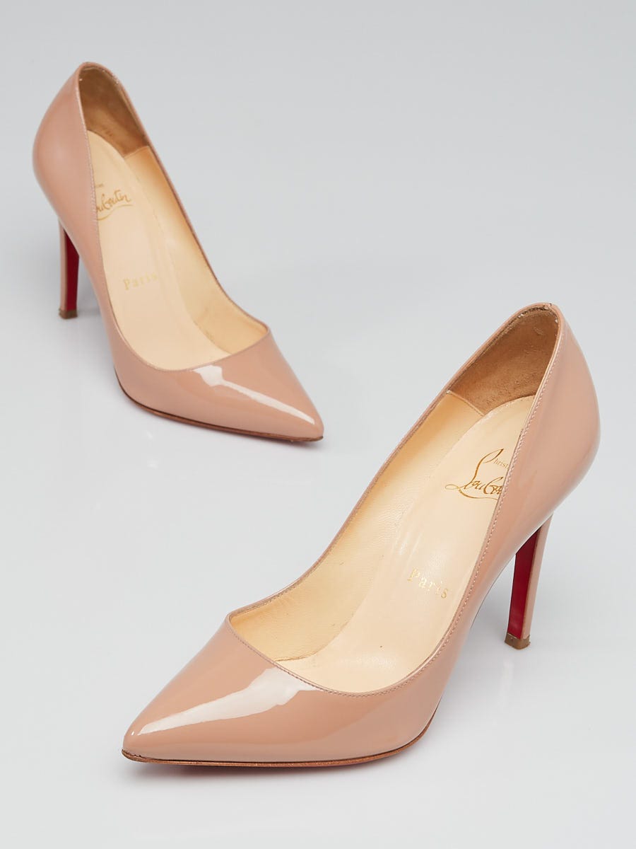 Louboutin Nude Patent Pigalle 100 Pumps Size 5.5/36 - Yoogi's