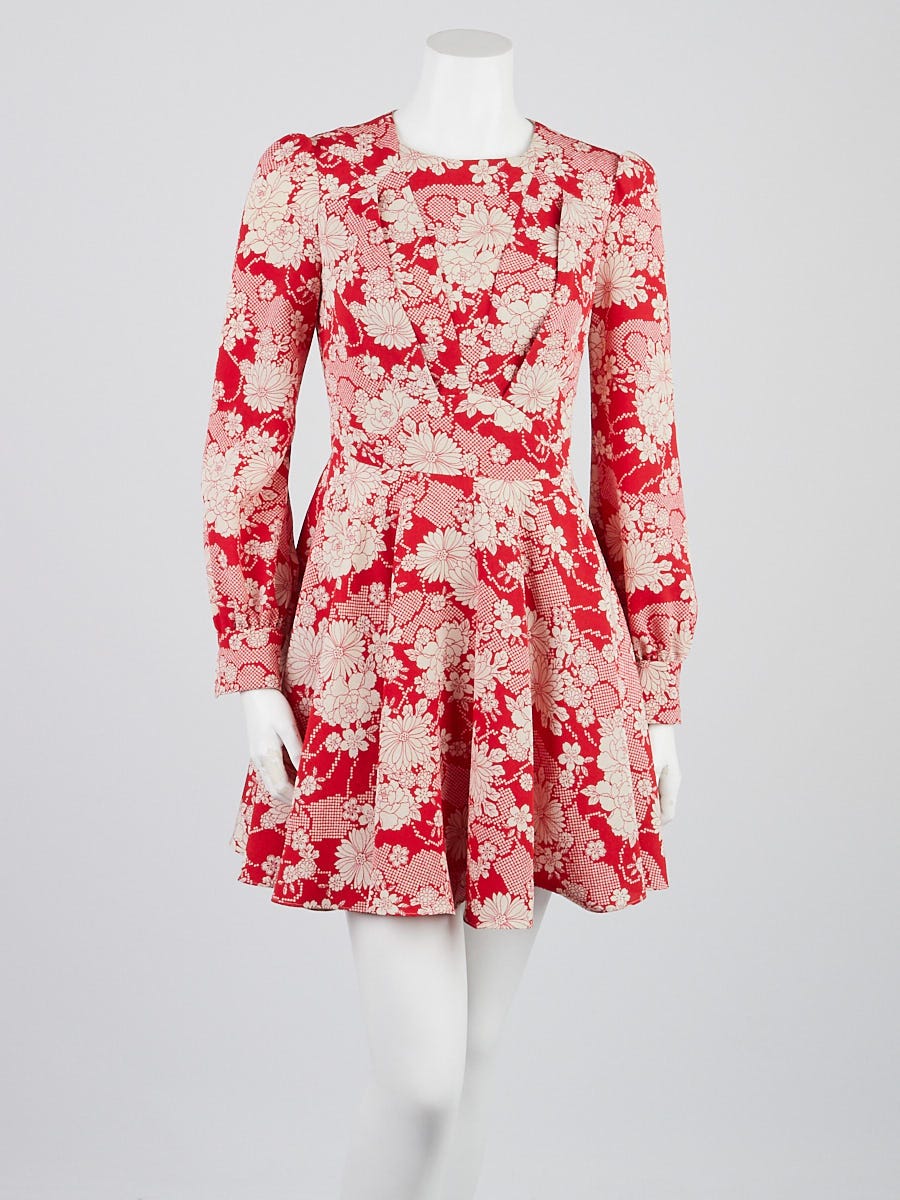 Louis Vuitton - Authenticated Dress - Polyester Pink Floral for Women, Very Good Condition