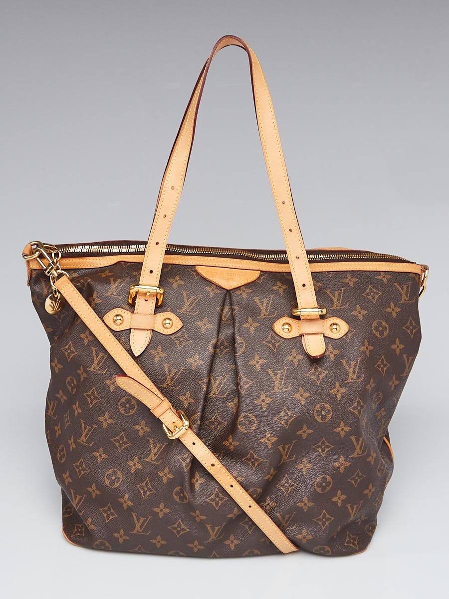 Louis Vuitton Palermo Shoulder Bag GM Brown Canvas With Dust Bag