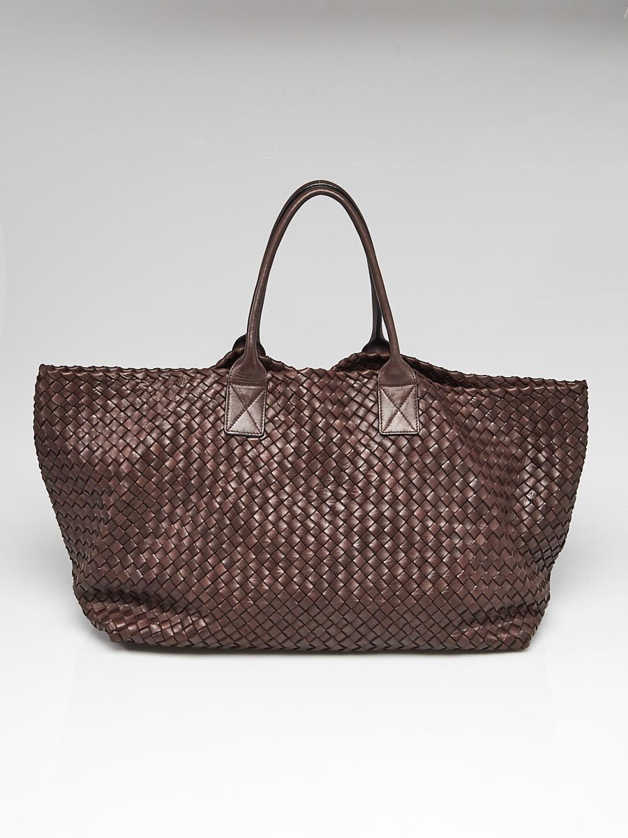 Bottega Veneta Brown Intrecciato Woven Nappa Leather Large Veneta