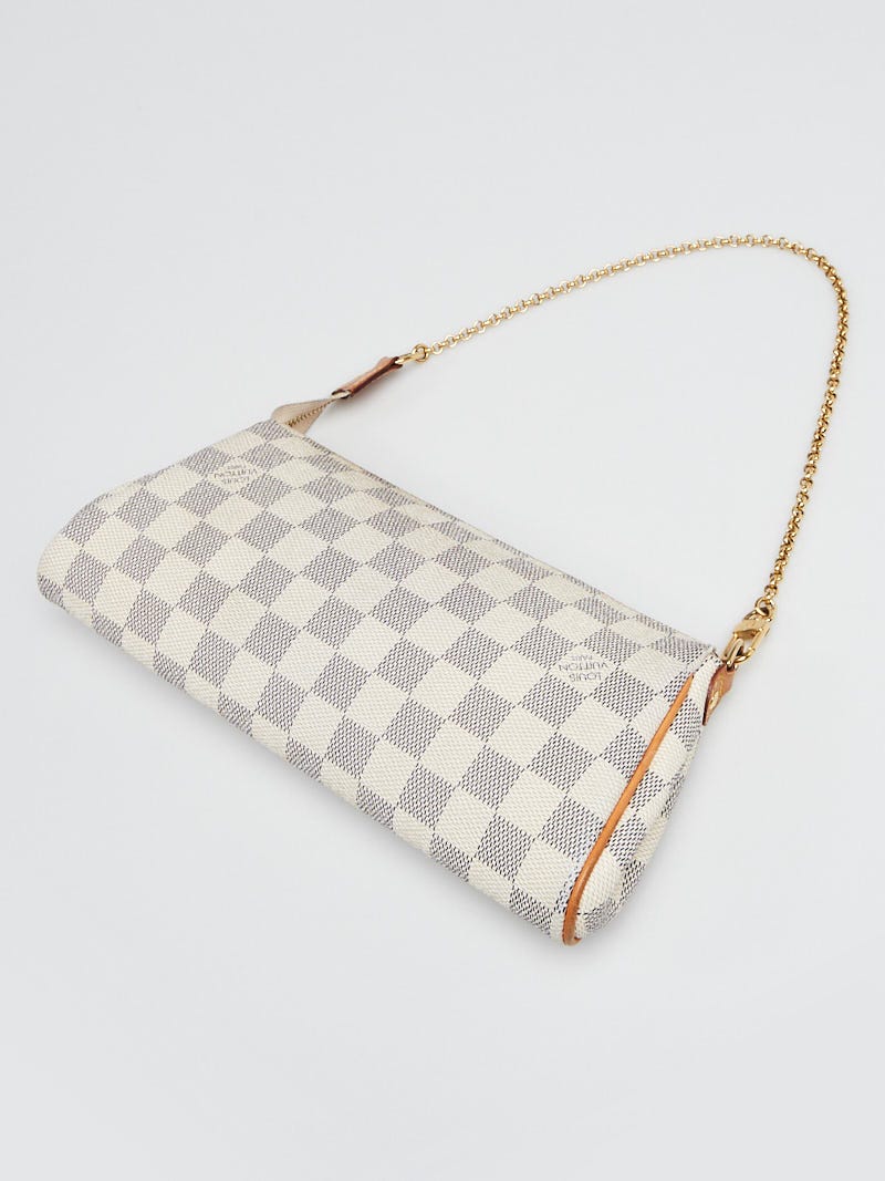 Louis Vuitton Damier Azur Canvas Eva Clutch Bag w/o Leather Strap - Yoogi's  Closet